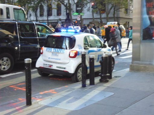 Baby Fiat as a traffic police car